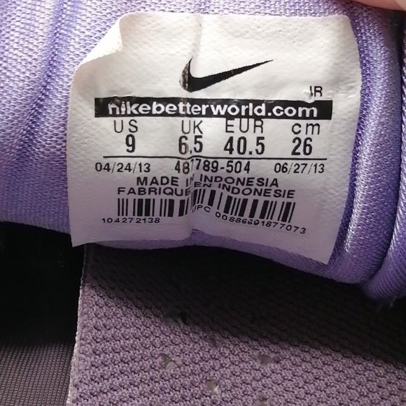 Nike Training Womens Sneakers Nike Free Fit 2 Purple Lace‎ Up Athletic Shoe 9 - Picture 10 of 10